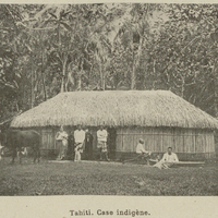 Tahiti. Case indigène.