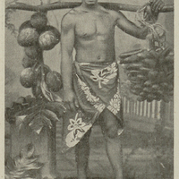 Indigène de Tahiti avec le costume ancien.