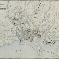 Plan topographique de la ville de Fort-de-France, Martinique