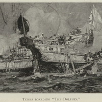 Turks boarding. The Dolphin.