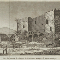 Vue des ruines du château de Christophe Colomb à Santo-Domingo