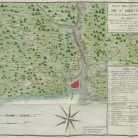 Plan des environs de St. Domingue avec les positions et retranchemens des Révoltés. Pour servir au…