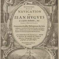 Histoire de la navigation de Jean Hugues de Linschot Hollandais aux Indes orientales