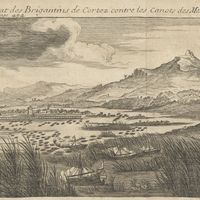 Combat des Brigantins de Cortez contre les Canots des Mexiquains