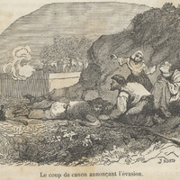 Le coup de canon annonçant l'évasion.