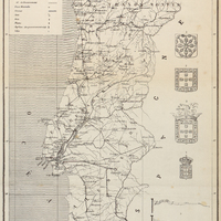 CARTE DU PORTUGAL ET DES ALGARVES Publiée par la Société Ibérique pour les Contemporains Portugais,…