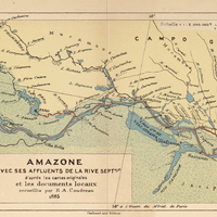AMAZONE AVEC SES AFFLUENTS DE LA RIVE SEPTALE d'après les cartes originales et les documents locaux…