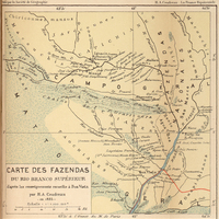 CARTE DES FAZENDAS DU RIO BRANCO SUPÉRIEUR d'après les renseignementss recueillis à Boa Vista par H…