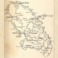 Carte routière de la Martinique
