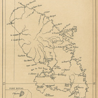 Carte détaillée de la Martinique ,Emplacement du Fort Royal