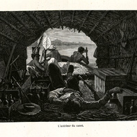 L'intérieur du canot