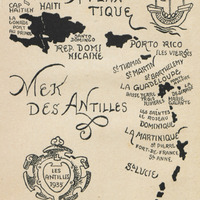 Carte représentant les îles de la Caraïbe