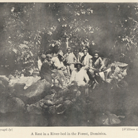 A rest in a River-bed in the Forest, Dominica