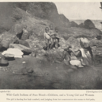 Wild Carib Indians of Pure Blood - Children, and a Young Girl and Woman. The girl is having her…