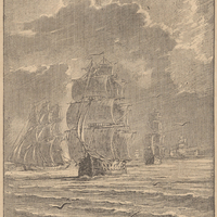 Le vaisseau amiral prit la tête de l'escadre (page 183).
