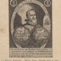 Un flibustier hollandais : Olivier Noort. (Gravure datée de 1602.) (Cabinet des Estampes, B. N…