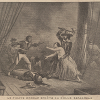 Le pirate Morgan enlève la belle espagnole.