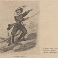 Howell-Dawis, l'un des plus fameux flibustiers anglais. (Litho romantique.)