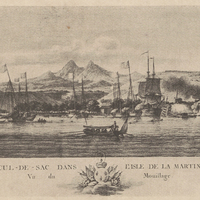 Le cul-de-sac dans l'isle de la Martinique. Vu du Mouillage.