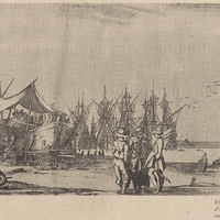 Flibustiers au retour d'une expédition. Gravure du XVIIe siècle.)