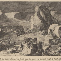 Ce coup de vent devint si fort que la mer en devint tout à fait affreuse…
