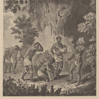Chatoyer the chief of the black Charaibes in St-Vincent, with his five wives. Drawn from the life…