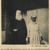 Le Curé de Sainte-Anne et sa paroissienne centenaire ( Guadeloupe )