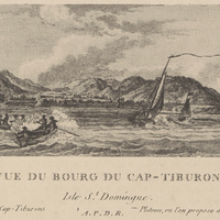 Vue du bourg du Cap- Tiburon, Isle St Domingue