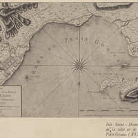 Isle Saint - Domingue. Plan de la ville et de la rade du Petit Goave. XVIIIe siècle.)