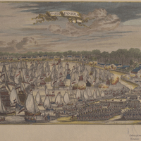 Débarquement à Saint-Domingue (Gravure du XVIIè siècle.)