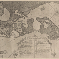 Plan de la ville et rade de Cartagène et de ses forts. Prise par Mr de Pointis le 5è May 1697.