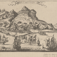 « Deffaite des Anglois à la rivère Pelan » (Gravure de la fin du XVIIe siècle)