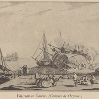 Vaisseau en Carène. (Gravure de Ozanne.)