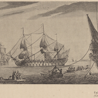 Vaisseau à la voile. (Gravure de N. Ozanne)