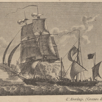 L'Abordage. (Gravure de Baugean)