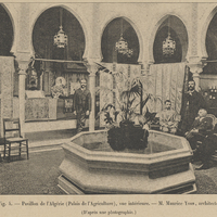 Fig. 4. — Pavillon de l'Algérie (Palais de l'Agriculture), vue intérieure. — M. Maurice Yvon,…