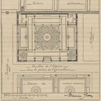 Plan du pavillon de l'Algérie dans le Palais de l'Agriculture