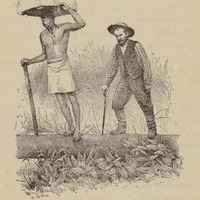 Prospecteur voyageant avec un noir porteur du pagara