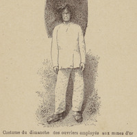 Costume du dimanche des ouvriers employés aux mines d'or de guyane