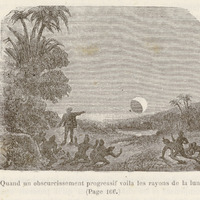 Quand un obscurcissement progressif voilà les rayons de la lune
