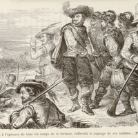 Cortez à l'épreuve de tous les coups de la fortune, raffermit le courage de ses soldats...