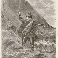 A peine s'était-il éloigné du rivage
