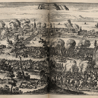 Encuentro de los españoles contra los pirates. Ciudad de Panama