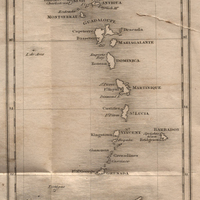 A map of the Caribee Islands in the West Indies