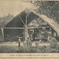 Carbet ou paillote indigéne des bords du Maroni