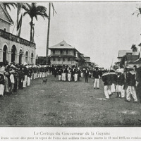 Le cortège du gouverneur de la Guyane