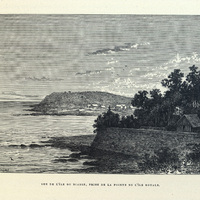Vue de l'île du Diable, prise de la pointe de l'île royale