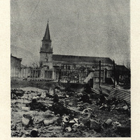 Morne Rouge after the destructive blast of August 30, 1902, church of Notre-Dame de la Délivrance…