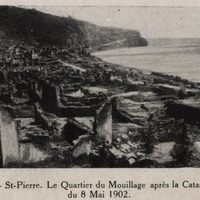 Saint-Pierre . Le Quartier du Mouillage après la catastrophe du 8 mai 1902
