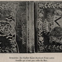 Armoiries des Gallet Saint-Aurin et d'une autre famille qui n'est pas celle des du Buc